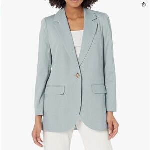 Madewell - The Larsen Blazer in Drapeweave (dusty blue)